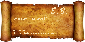 Steier Bennó névjegykártya